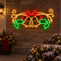 LED Neonflex Holly Draping Twin Bells (150cm x 51cm)