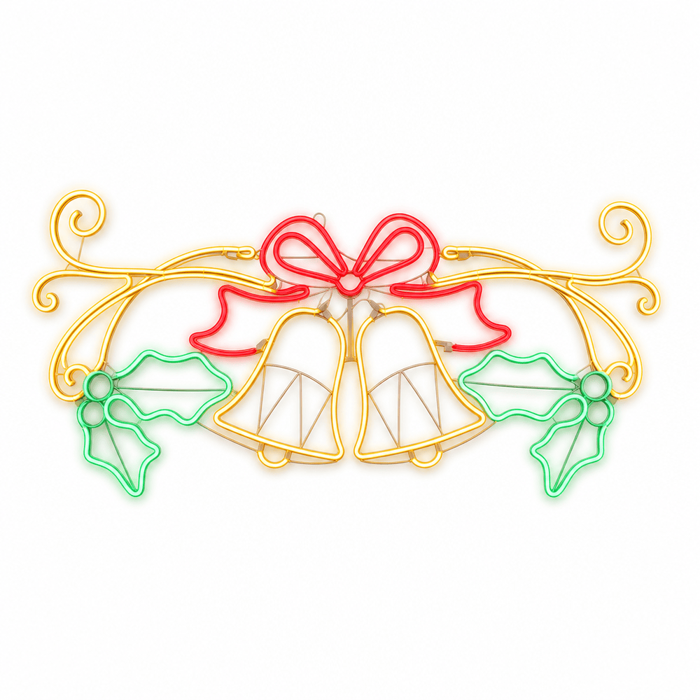 LED Neonflex Holly Draping Twin Bells (150cm x 51cm)