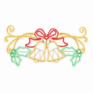 LED Neonflex Holly Draping Twin Bells (150cm x 51cm)