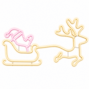 LED Neonflex Reindeer Santa Sleigh (220cm)