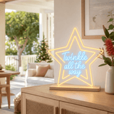 LED Neonflex Twinkle All The Way Star on Base (60cm)