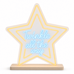 LED Neonflex Twinkle All The Way Star on Base (60cm)