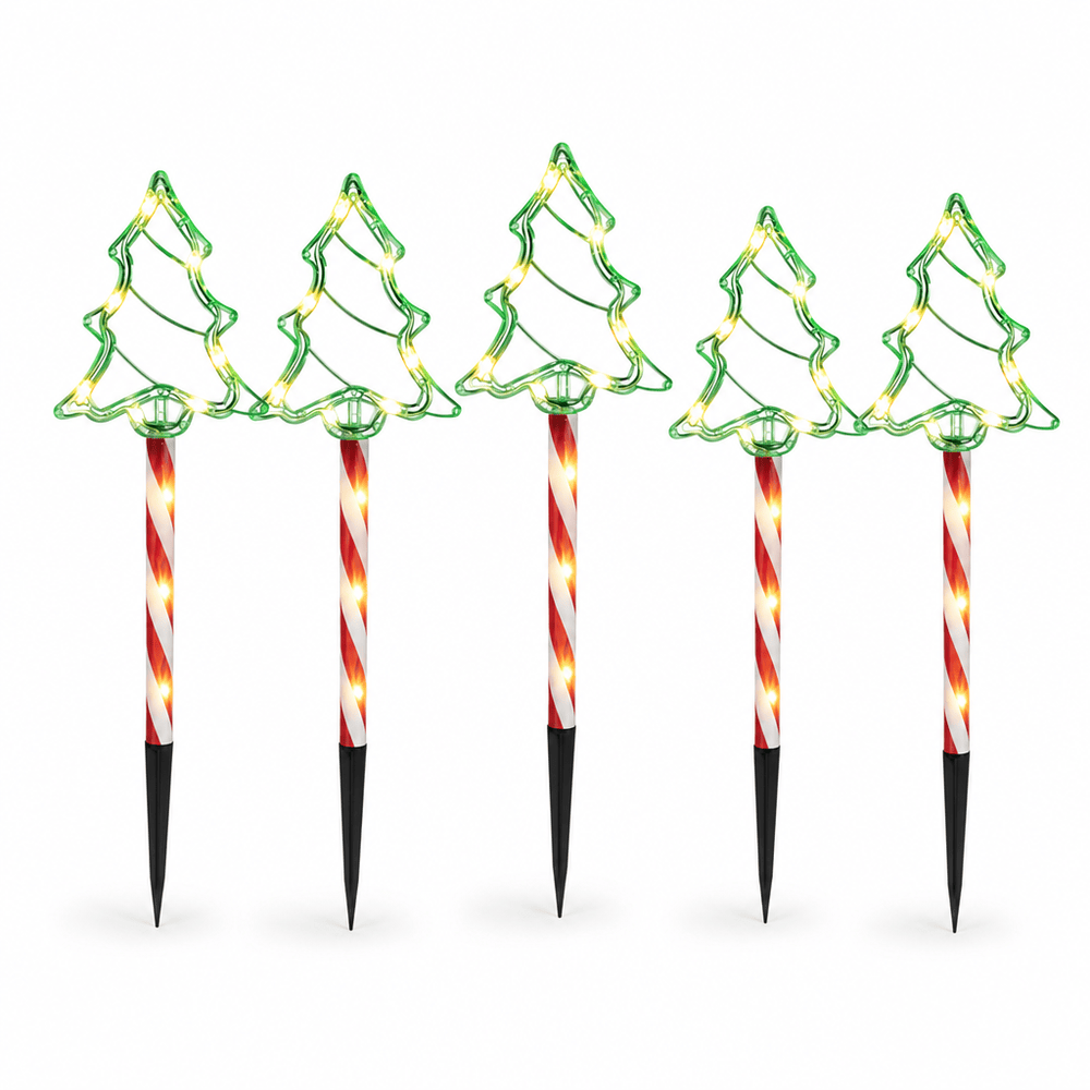 LED Candy Green Tree Path Lights 5pk