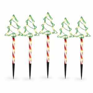LED Candy Green Tree Path Lights 5pk