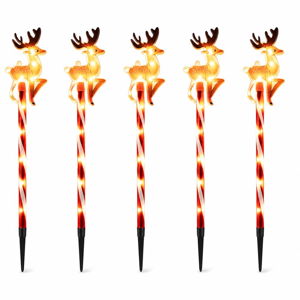 LED Candy Reindeer Path Lights 5pk
