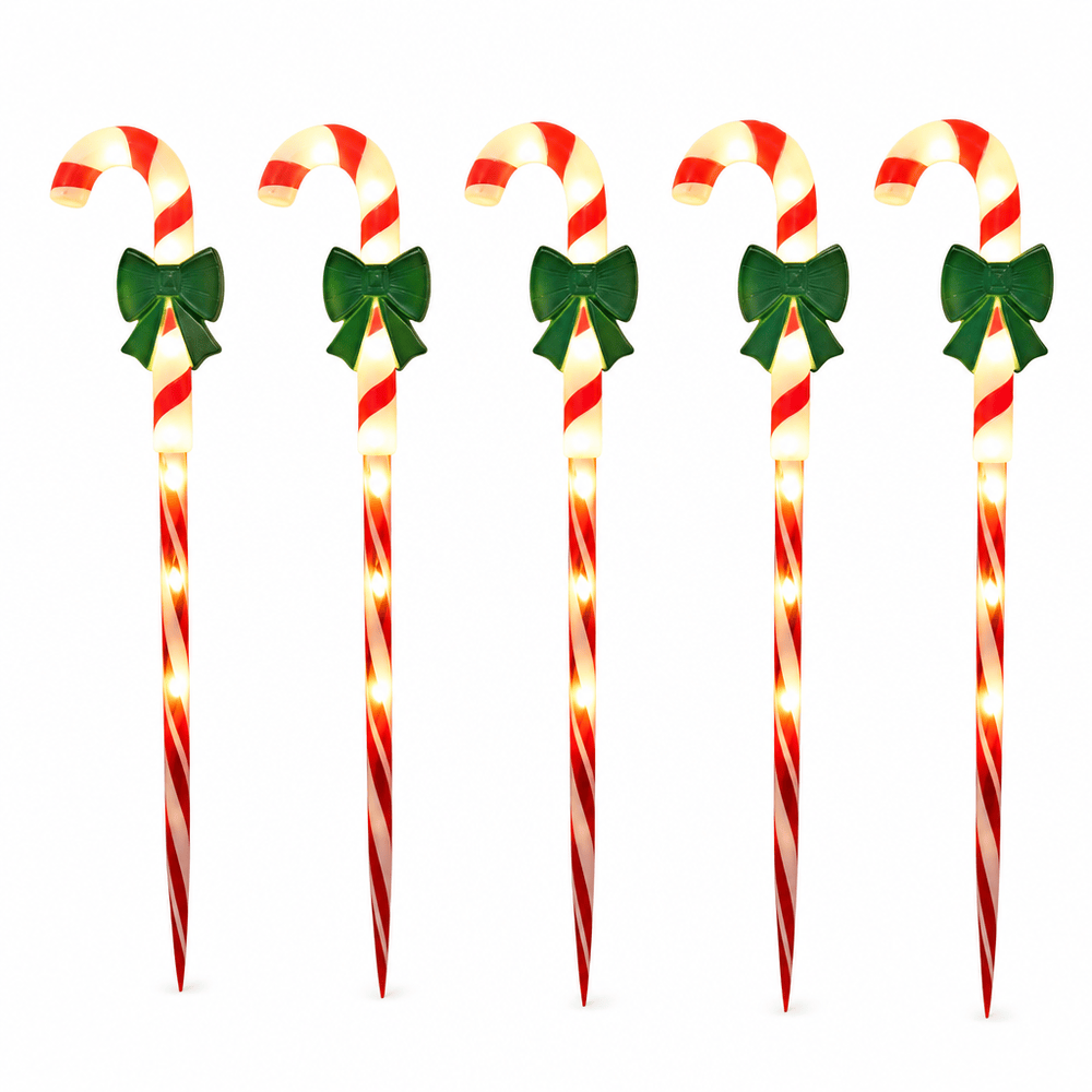 LED Candy Cane Path Lights 5pk