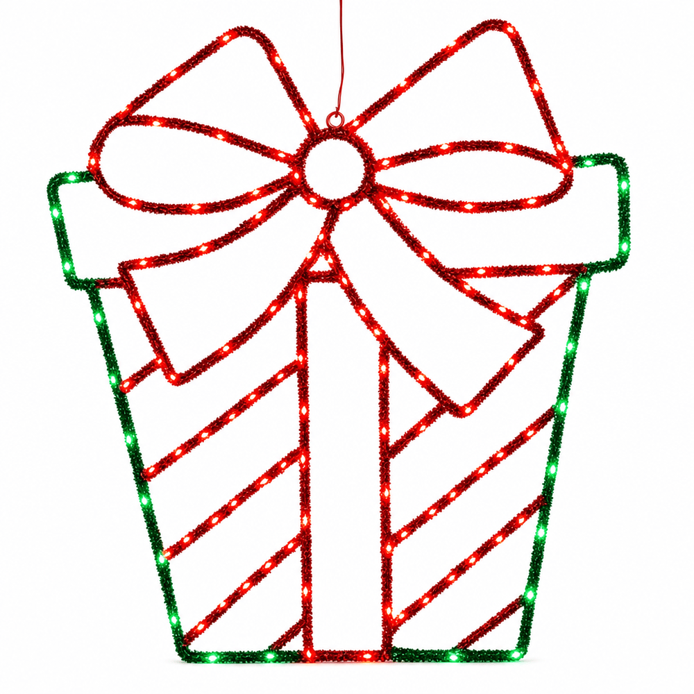 LED Tinsel Present Motif (50cm)