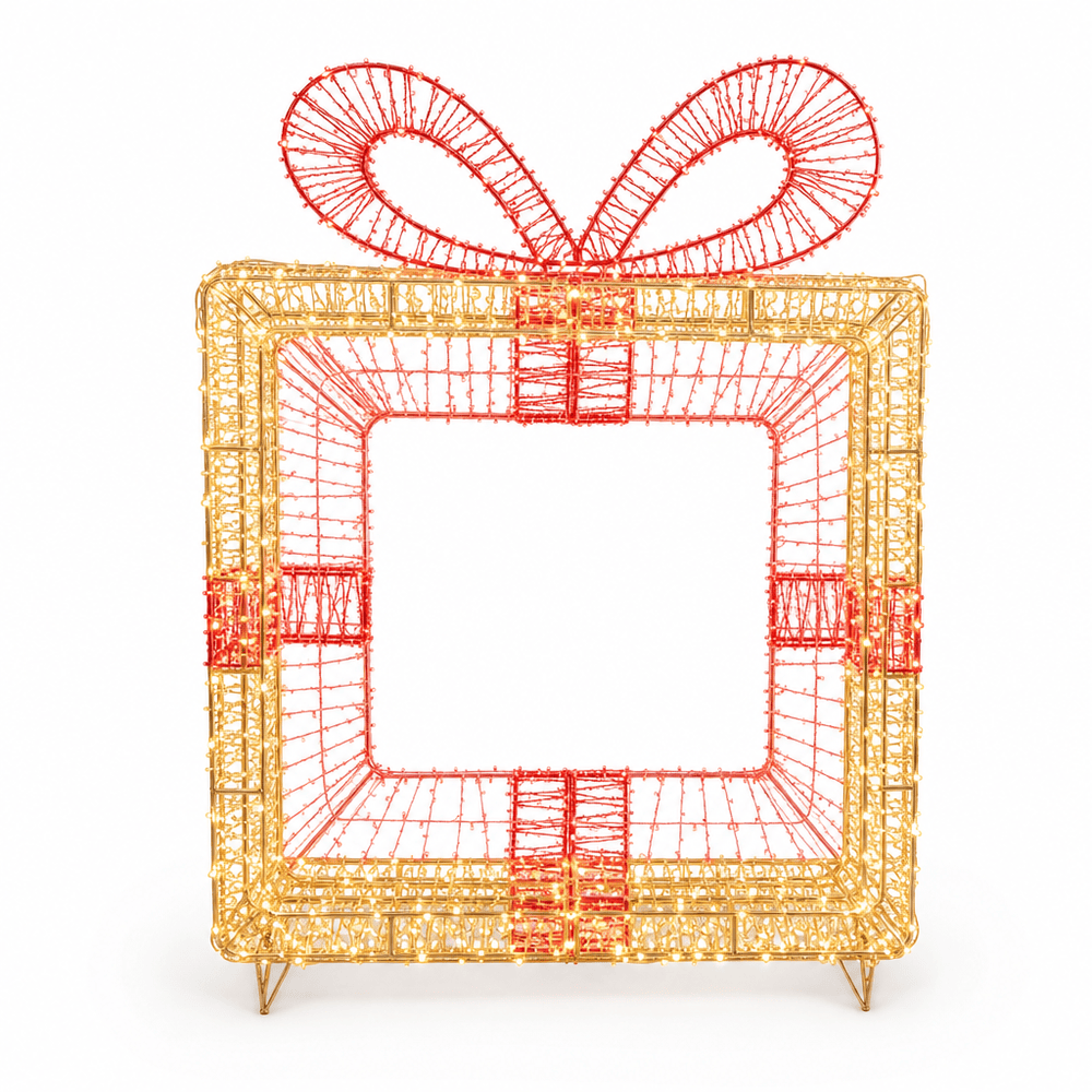 LED Giftbox with Snowflake Motif (106cm)