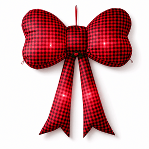 Inflatable Hanging Tartan Bow (132cm)