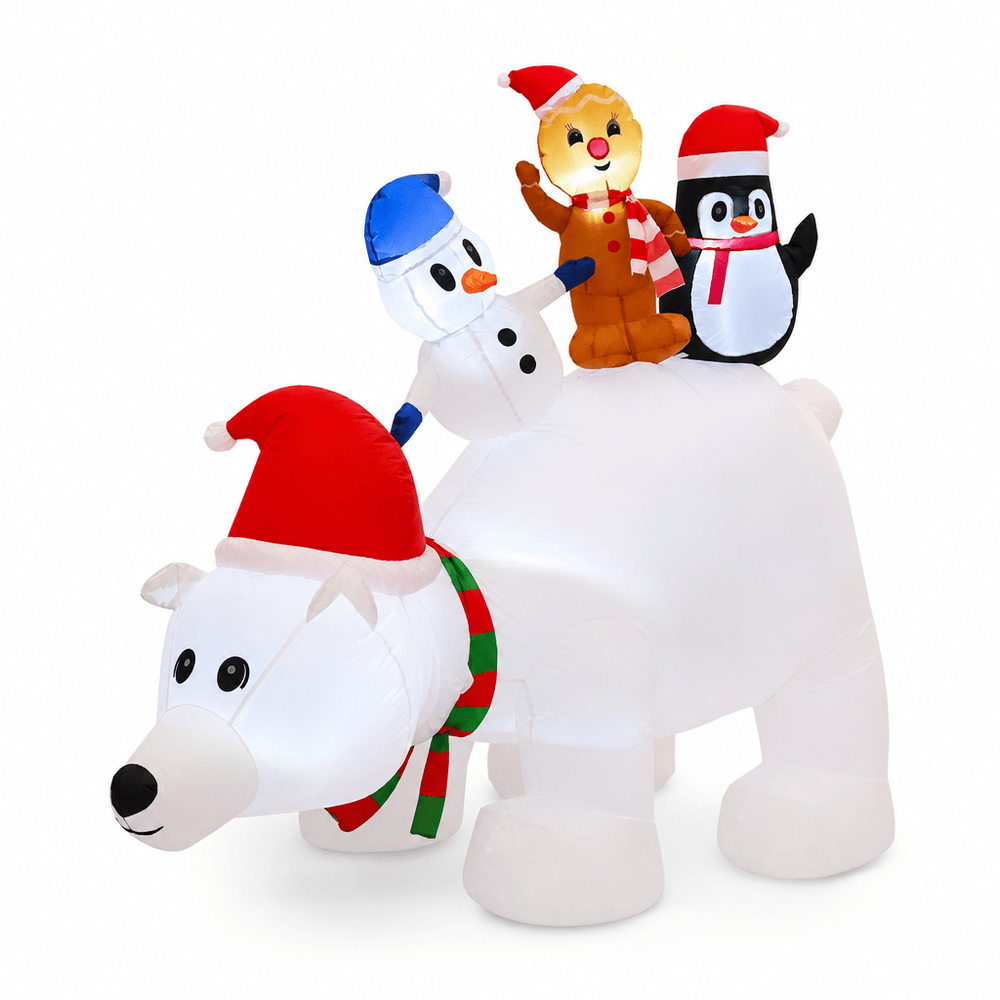 Inflatable Animated Polar Bear and Friends (218cm)