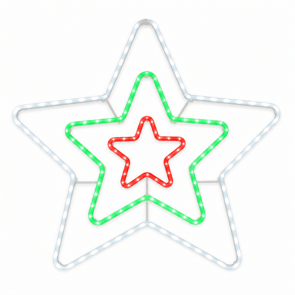 LED Neonflex 3 in 1 Flashing Star R-G-CW (72cm)