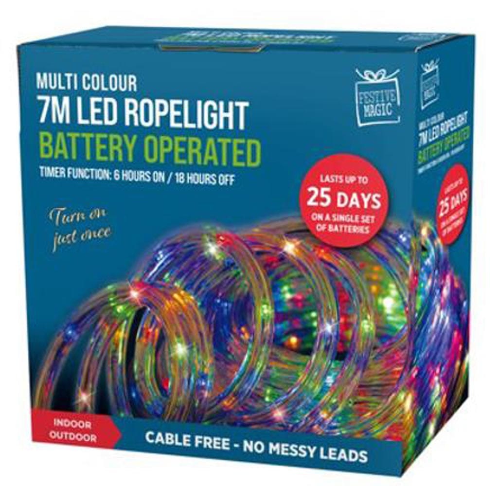 Battery LED Ropelight Timer Asst (7m) - View 5
