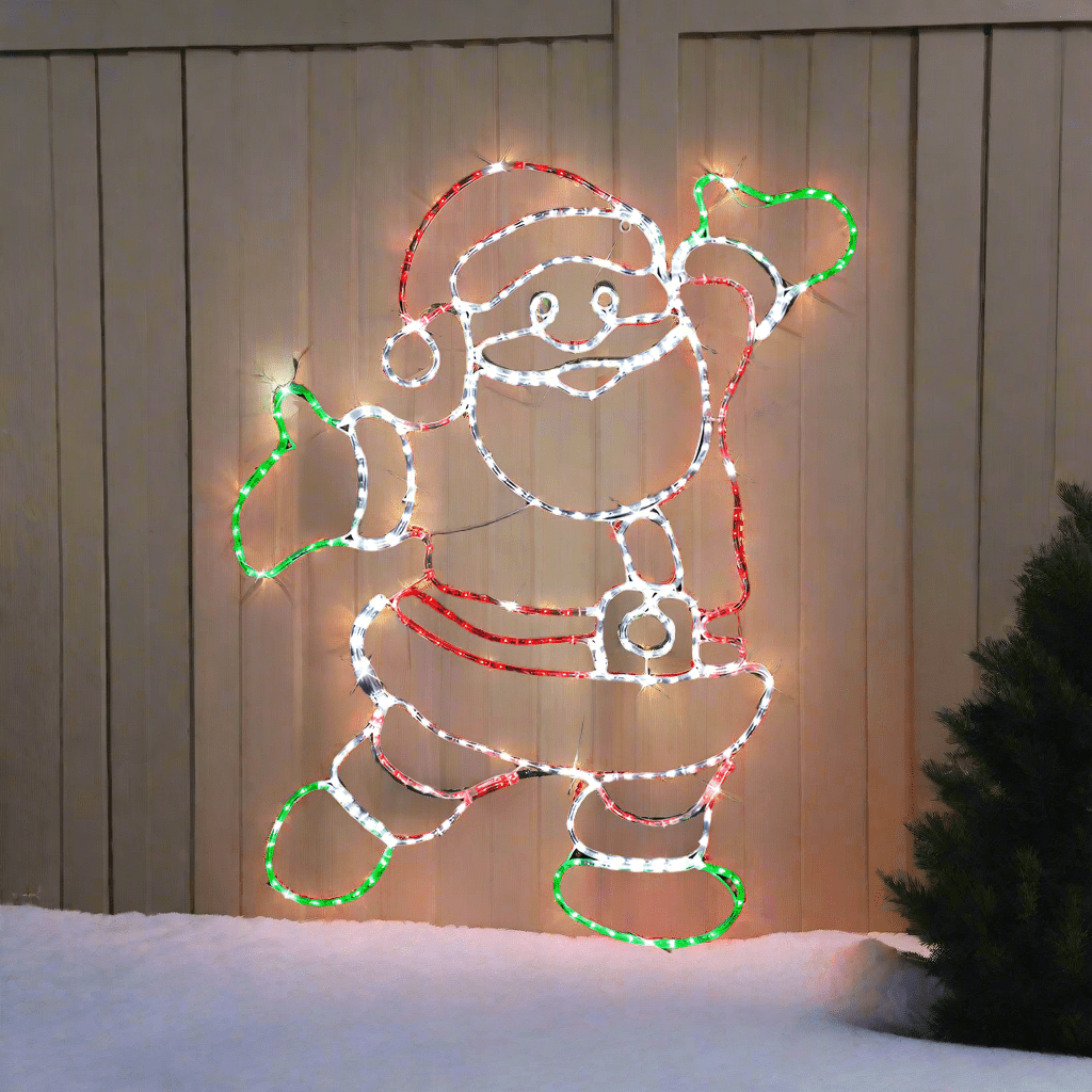 LED Jolly  Santa Twinkling Ropelight (1.1m)