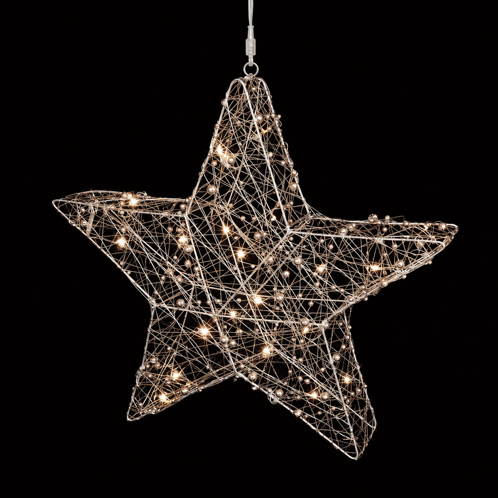 LED 3D Wire Beaded Star