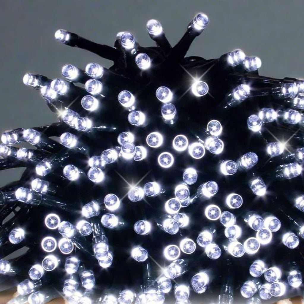 400 LED Flashing White Lights - View 2