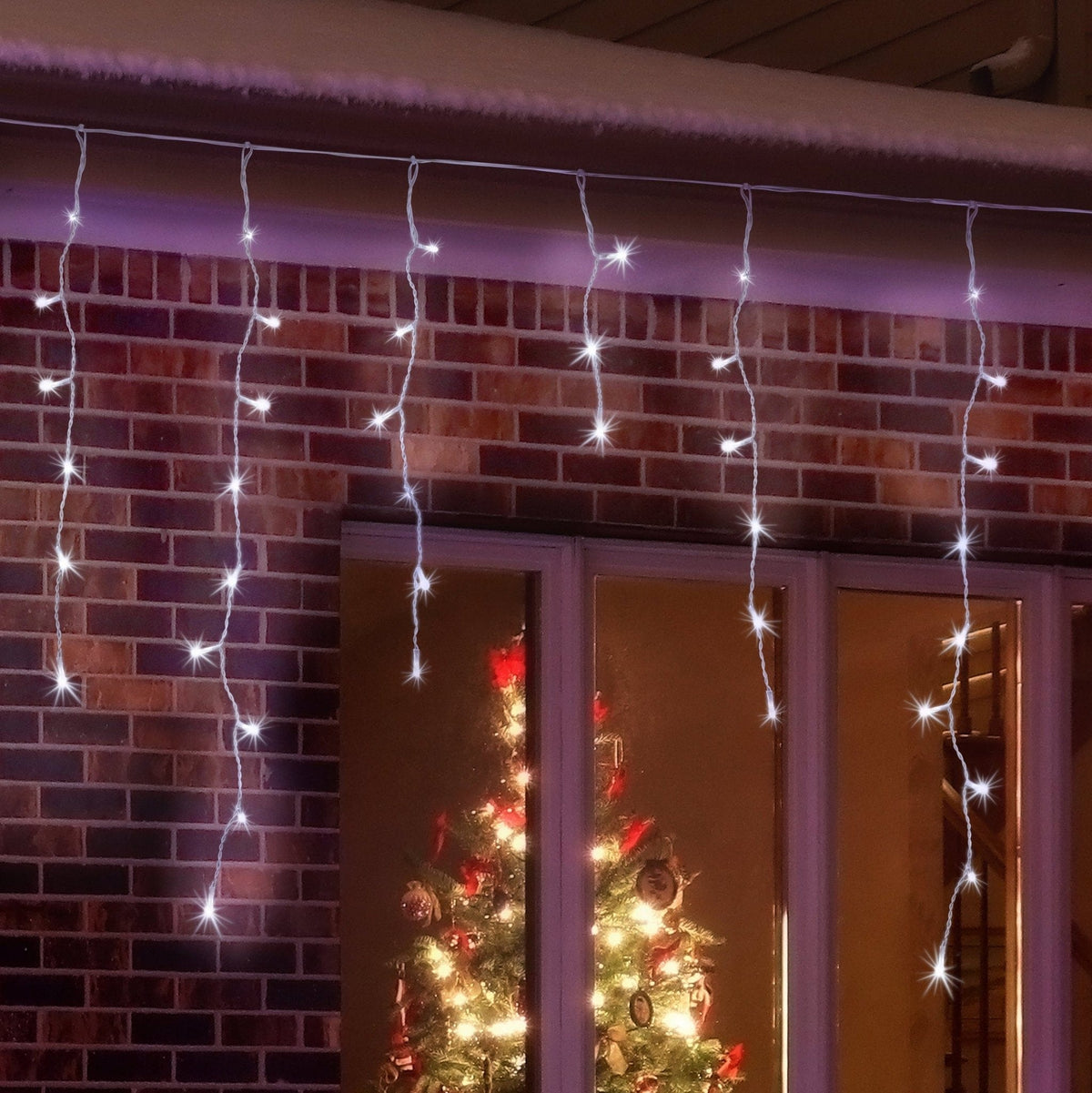 480 LEDs Snowing Cool White Icicle Lights (11.8m)