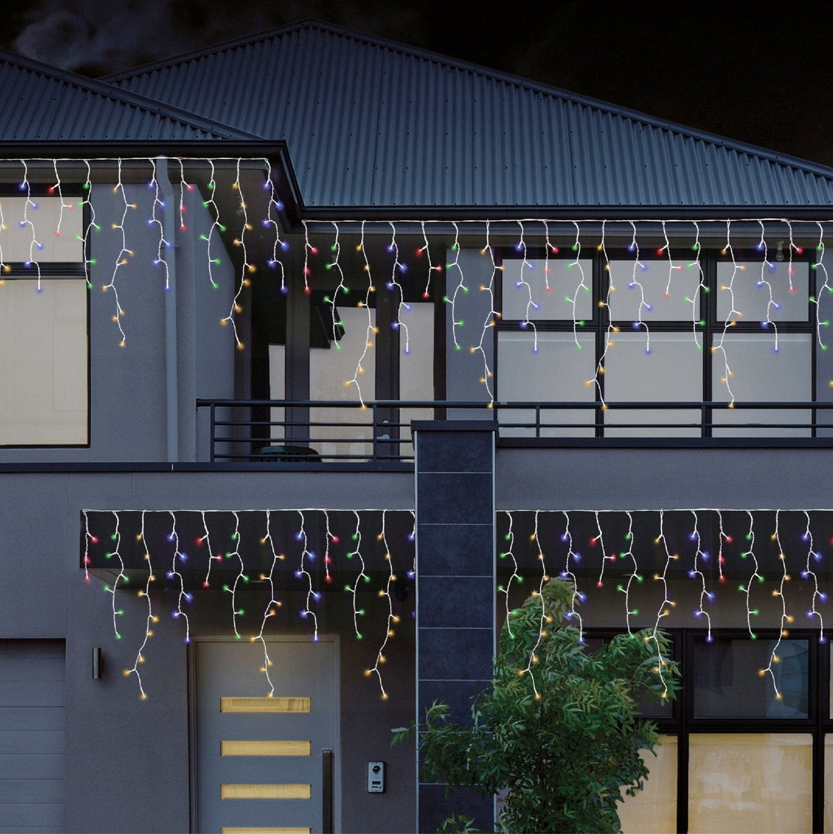 480 LEDs Snowing Multicolour Icicle Lights (11.8m)