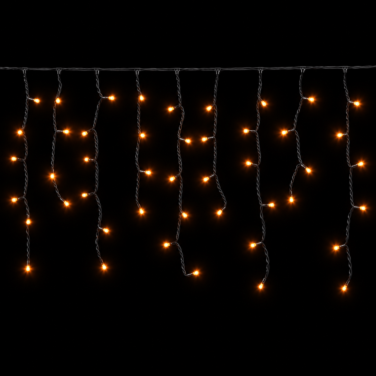 LED 300 Flashing Icicles Vintage Gold (5.9m) - View 2