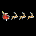Solar Santa with Sleigh PVC Laser Path Lights (4pc)