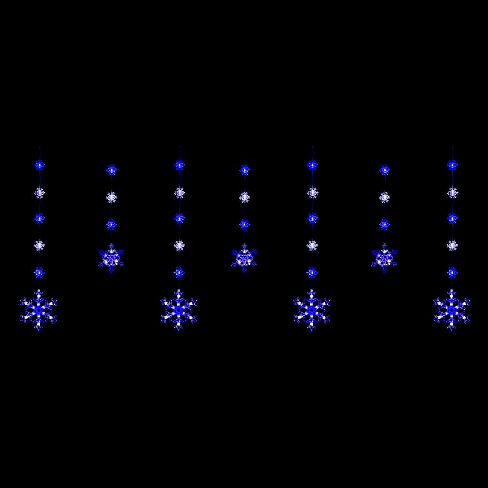 LED Snowflake Dual-Size Curtain 2 Asst