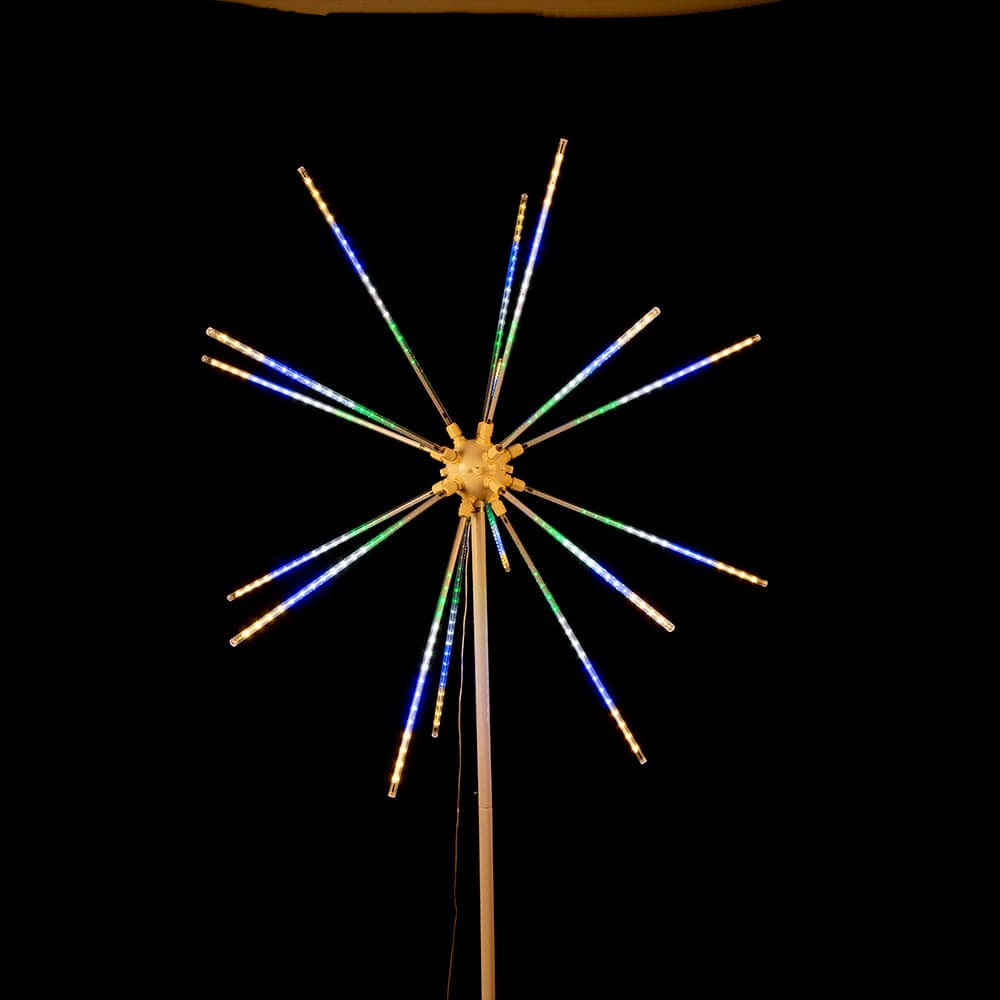 LED 2 In 1 Multicolour Meteor Lights On Stand (205cm)