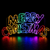 LED Ropelight Curved Merry Christmas Motif Rainbow