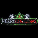 Twinkling Christmas Snowflake Ropelight Sign