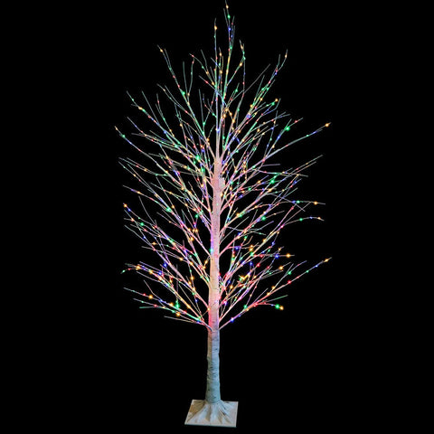 LED Multicolour Twinkling Dazzling Birch Tree (1.8m)