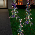 3pc Multicolour Starry Wire Path Trees (80cm)