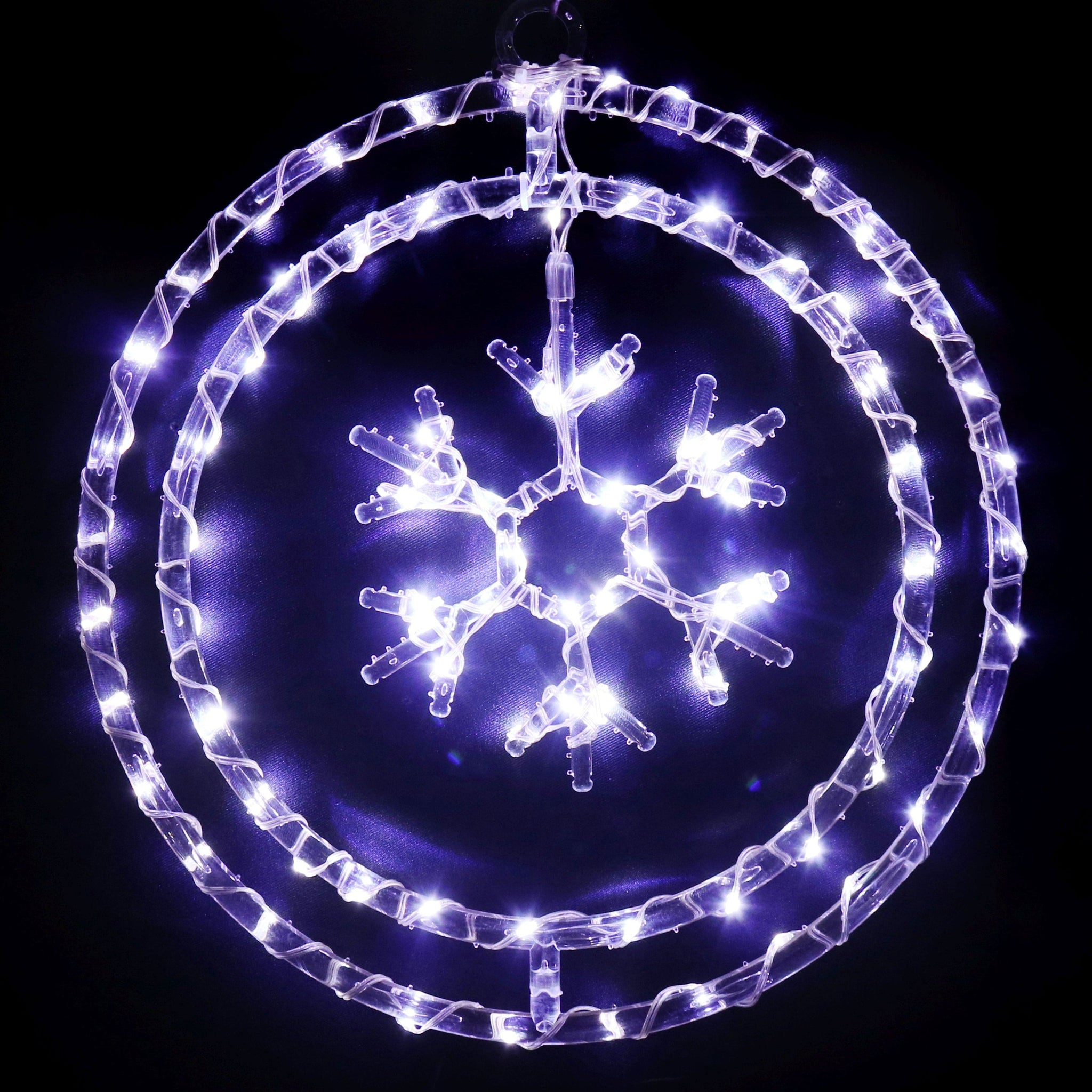 LED Crystal Rings with Motif Tree (33x36cm)