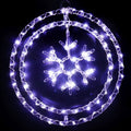 LED Crystal Rings w/Motif White Snowflake