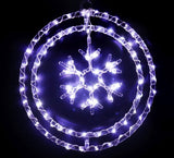 LED Crystal Rings w/Motif White Snowflake