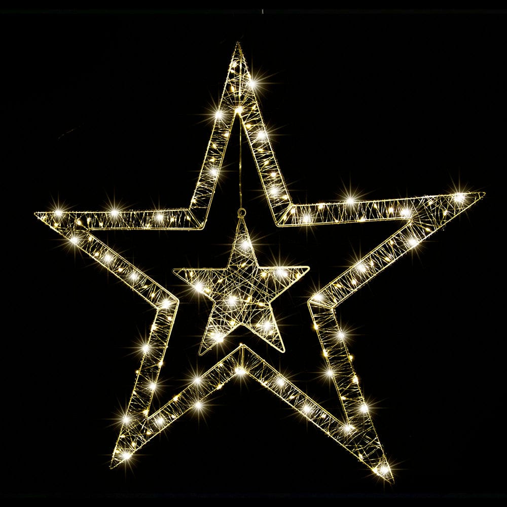 LED 2 in 1 Hanging Starry Wire Asst (80cm)