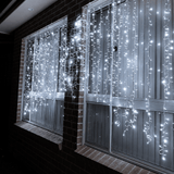 LED Crazy Curtain Tapered Twinkling Cluster Light White 3.5m