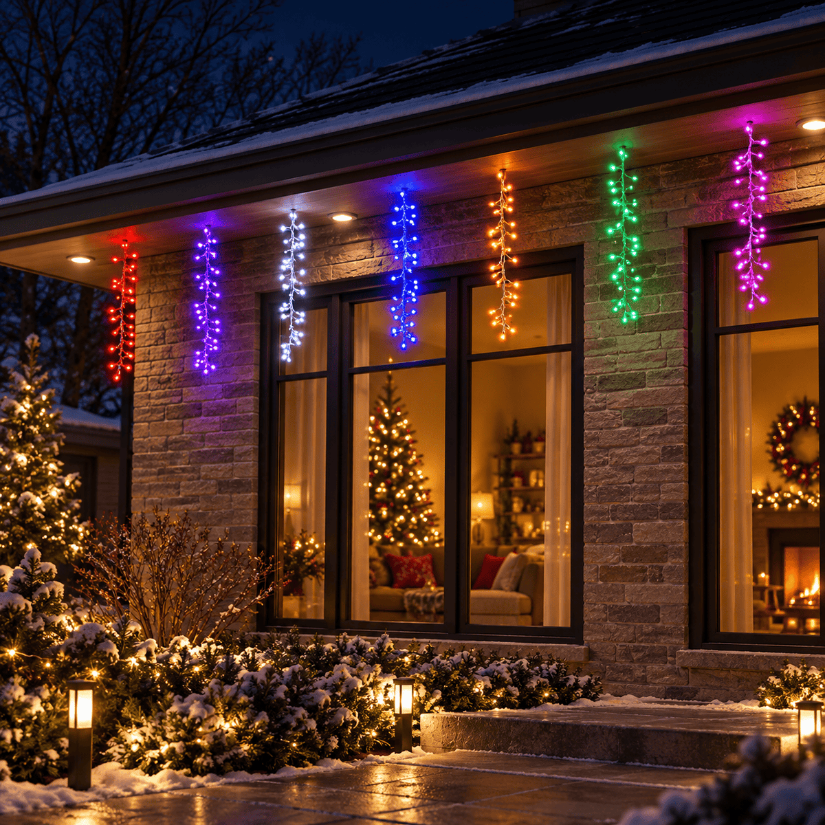 LED Rainbow Cluster Digital Lights Strand