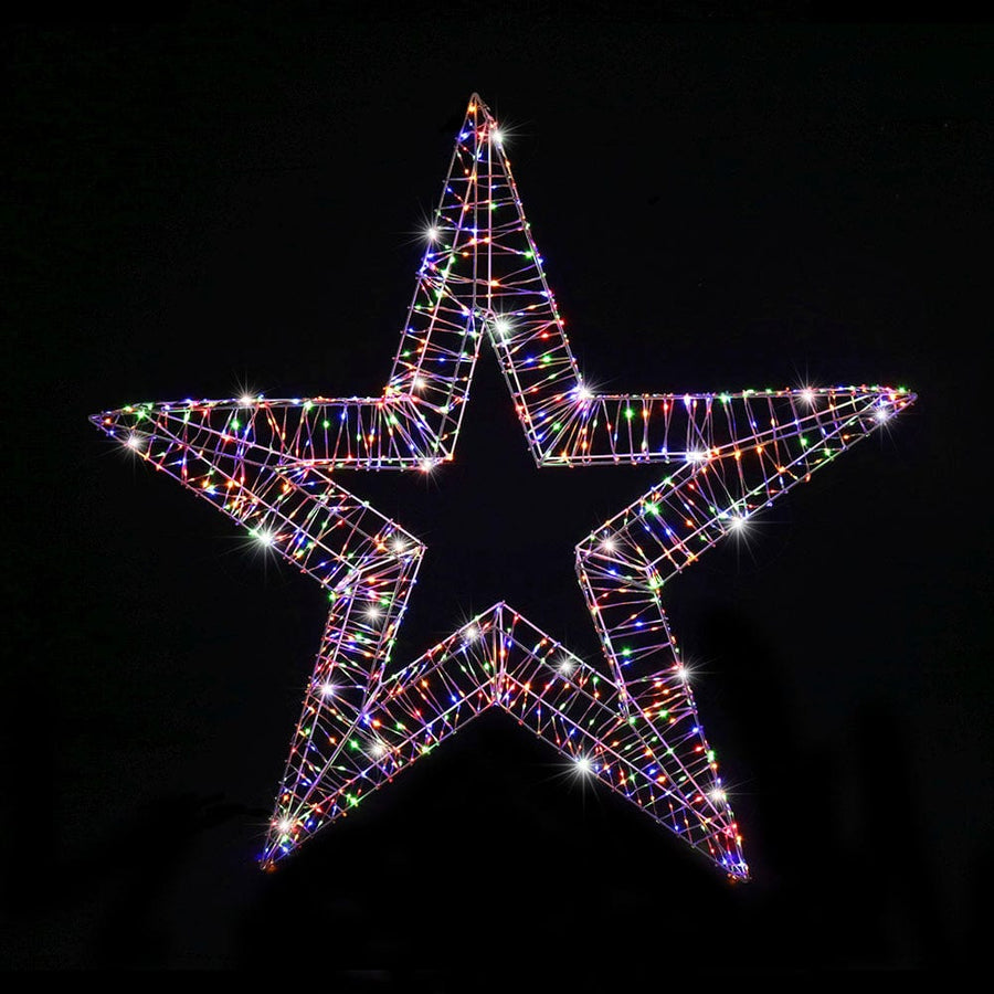 LED Multi Giant Flexi Wrap Flashing 3D Star - CLICK AND COLLECT ONLY
