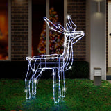 LED Twinkling Standing Reindeer Cool White