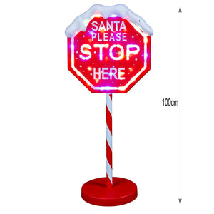 LED Multi Dual Purpose Stop Here Sign (100cm) — view 3