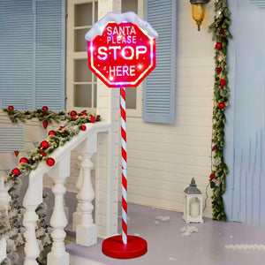 LED Multi Dual Purpose Stop Here Sign (100cm)