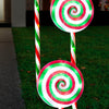 LED Flashing Peppermint Lollipop Path Lights (3pk)