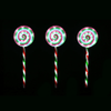 LED Flashing Peppermint Lollipop Path Lights (3pk)