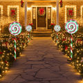 LED Flashing Peppermint Lollipop Path Lights (3pk)