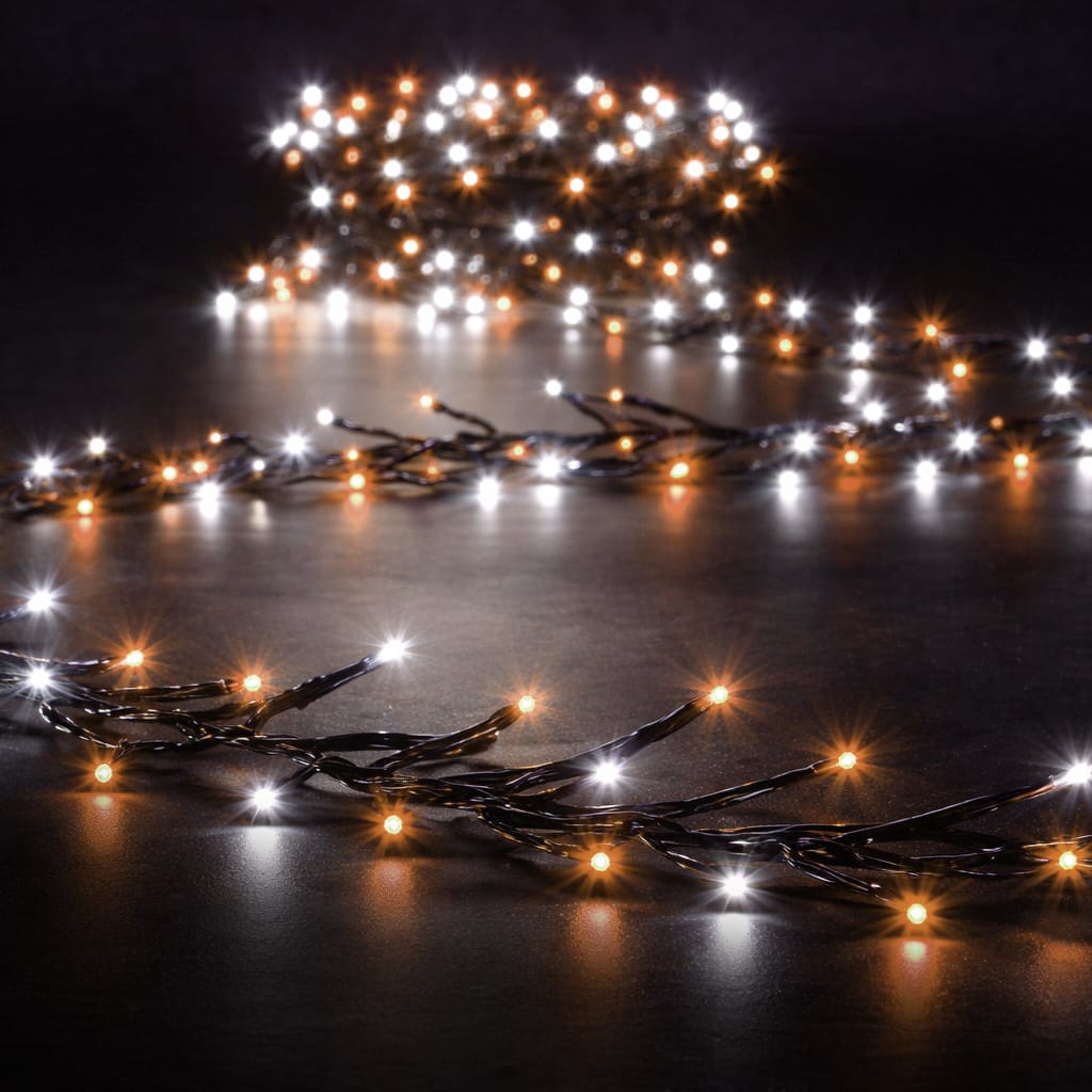 720 LED Cluster Lights White and Warm White (10.4m)