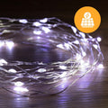 200 LED Solar and USB Wire Lights Cool White (19.9m)