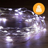 200 LED Solar and USB Wire Lights Cool White (19.9m)