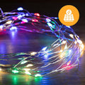 200 LED Solar and USB Wire Lights Multicolour (19.9m)
