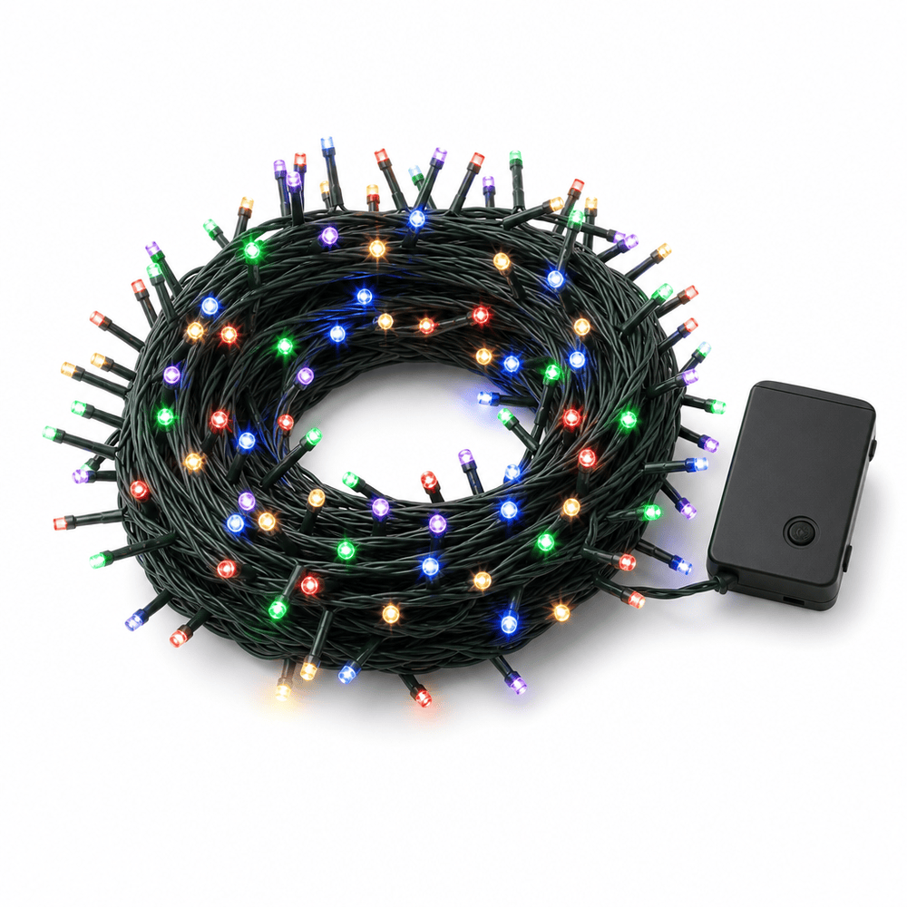 LED 200 Battery Operated Fairy Lights Multicolour