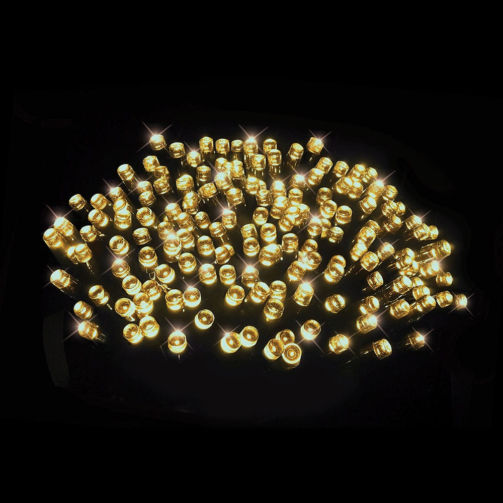 200 B/O LED Warm Lights in Jar with Timer