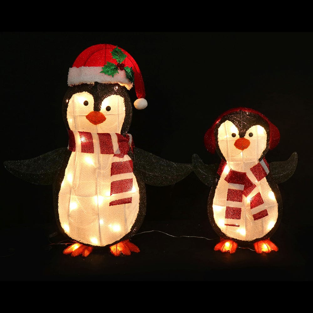 LED Tinsel Penguin Friends