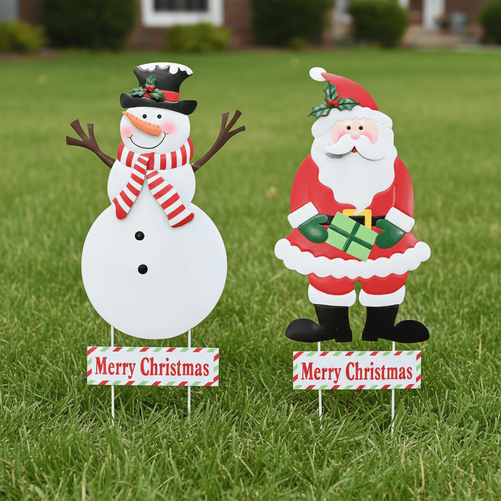 Metal Character Lawn Sign Asst